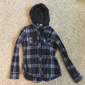 Classic Fit Grey and Purple Flannel